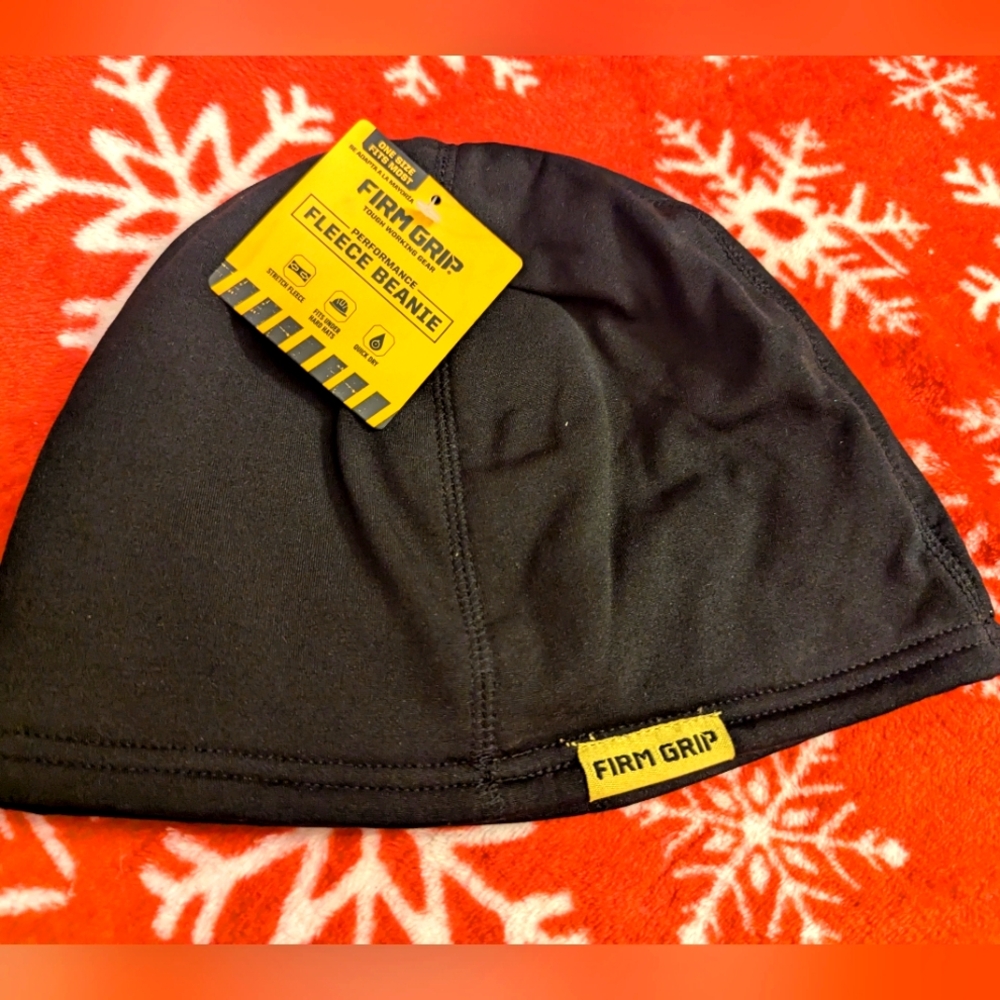 Firm Grip Black Fleece Beanie Unisex